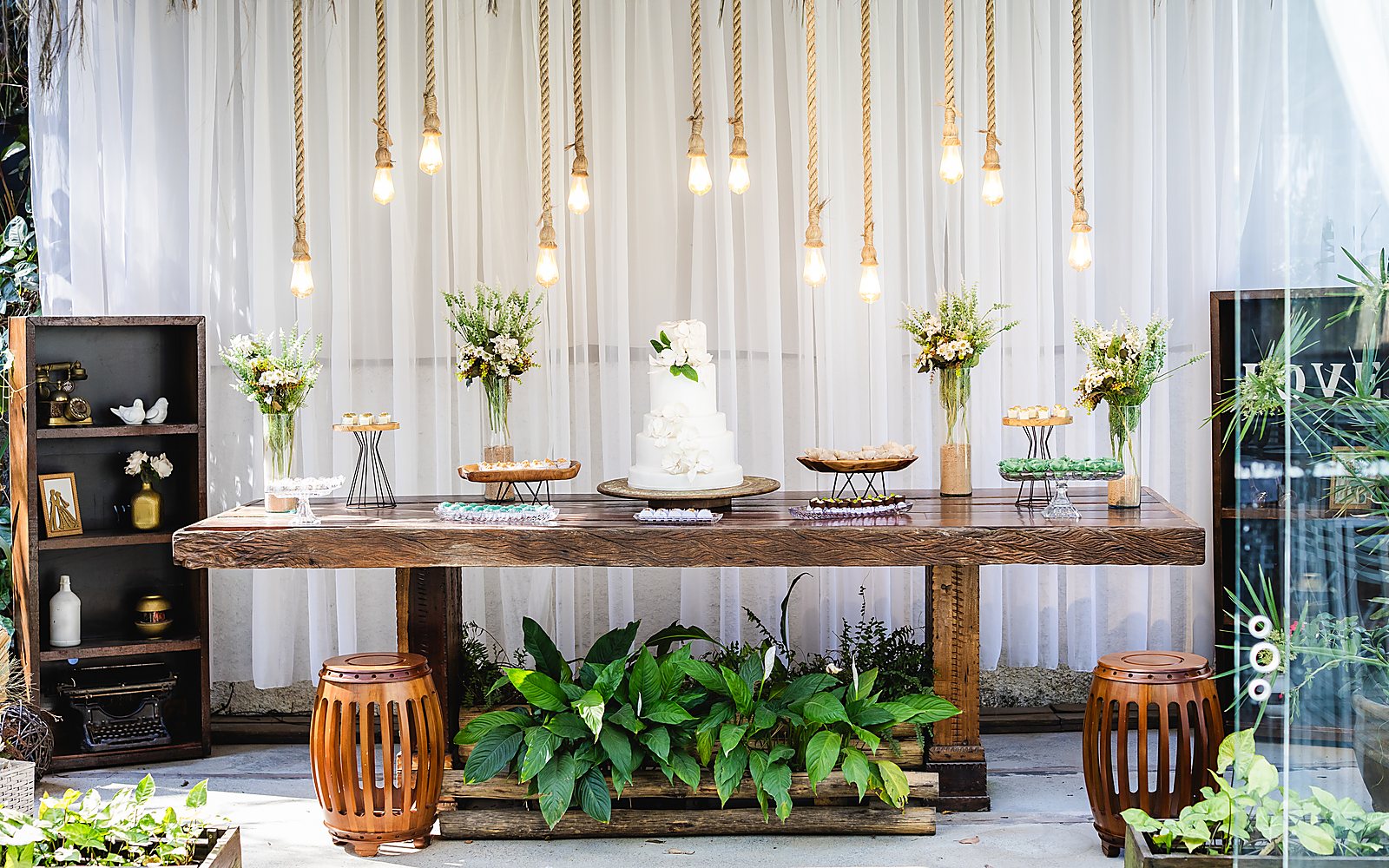 Detalhes decorativos de casamento