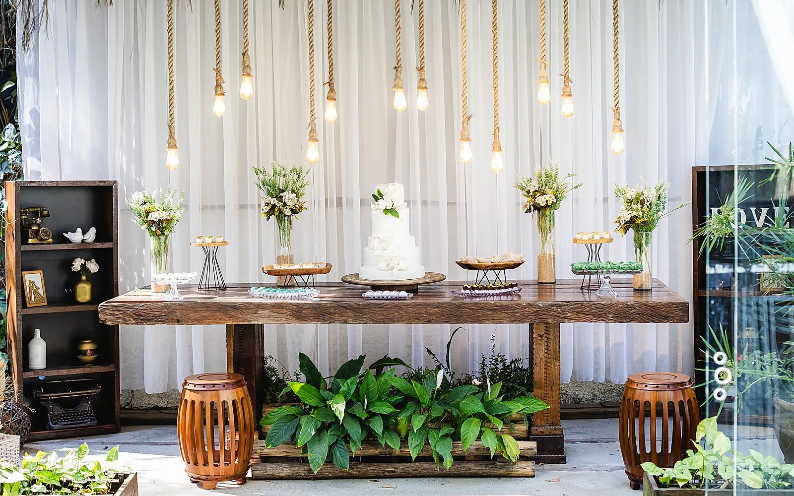 Detalhes decorativos de casamento